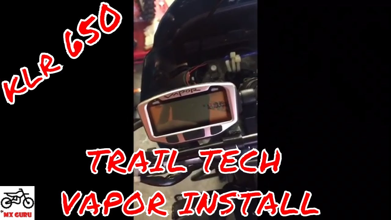 Trail Tech Vapor Install Overview ~ Kawasaki KLR 650 1999 ~ Dash Setup ~  ADV - YouTube