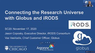 Connecting the Research Universe with Globus and iRODS