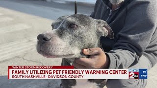 Meet a family utilizing a pet-friendly warming center in South Nashville, TN