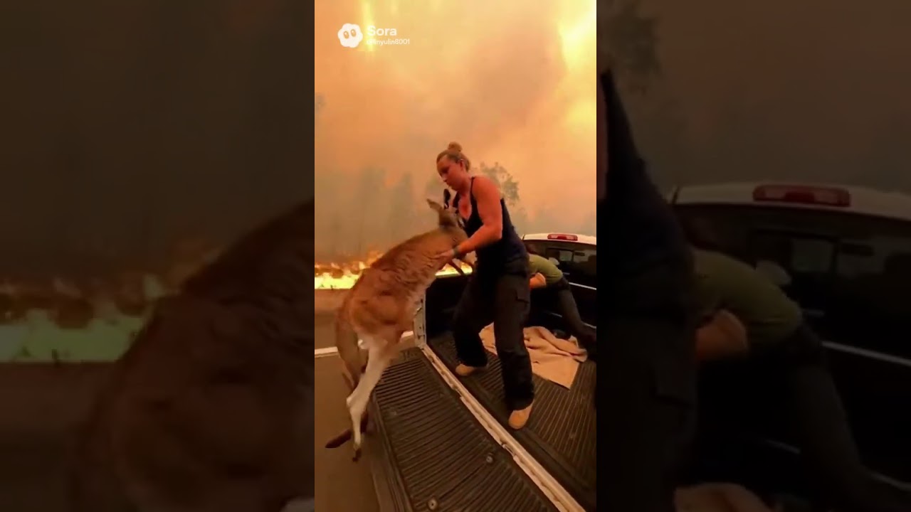 🔥 Kangaroo Jumps Into Vehicle to Escape Wild Chase 