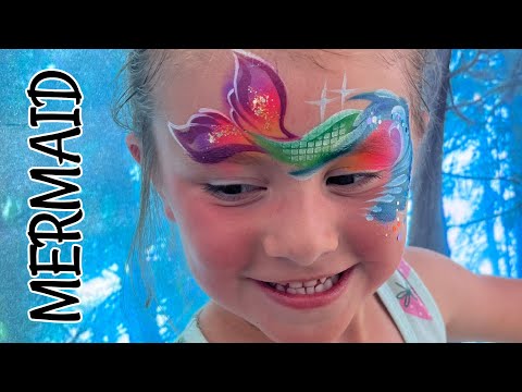 Face Painting: MERMAID tutorial- easy and fast