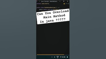 Can we overload main method in #java ? #coding #learning