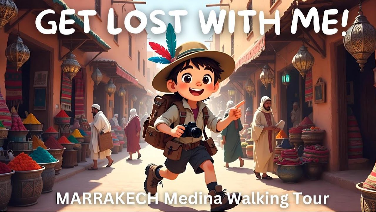 Marrakech Medina Walking Tour 4K | Simple Lives, Simple Moments
