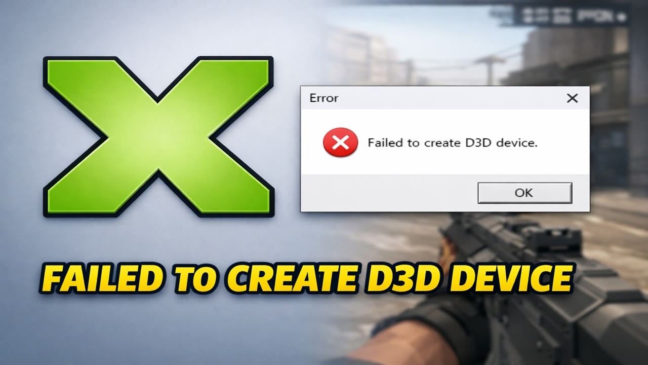 How To Fix Failed To Create D3D Device - YouTube