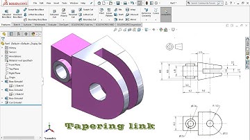 Solidworks Tutorial: Exercise #54 (Tapering link)