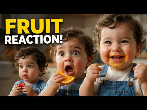 Funny Baby Tries Fruits for the First Time | Baby Laughing and Learning | Baby Giggles #viralvideo