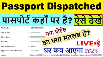 passport has been dispatched via speed post tracking number | track passport online speed post