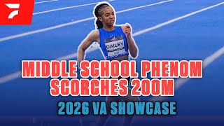 The VA Showcase - 8th Grader Camryn Dailey Runs INSANE 200m