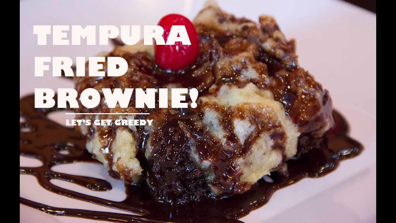 DEEP FRIED BROWNIE TEMPURA on Let's Get Greedy! Food Review 94 YouTube