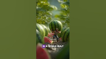 Mini Farmer vs Giant Watermelon! 🍉😳 #MiniWorld #shorts #ai