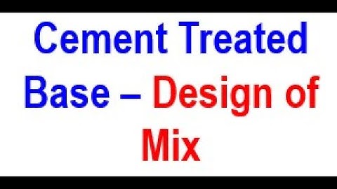 #highways, Design of Cement Treated Base for a Flexible Pavement, Stabilized pavement layer.