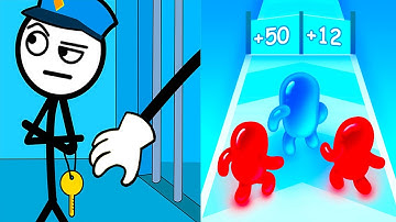 Thief Puzzle vs Join Blob Clash 3D ⭐🔴👽⭐️ Hard Levels Challenge Walkthrough Gameplay Ep176