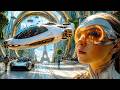 Life in Paris 2090 🇫🇷 Flying Cars & Futuristic City (4K)