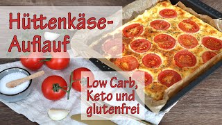 Hüttenkäse-Auflauf unter 300 kcal & proteinreich & nur 4 Zutaten