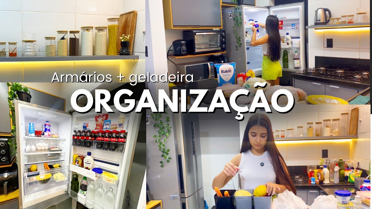 Organização completa, limpeza da geladeira + dicas de organização