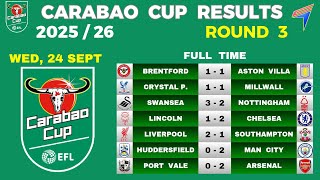 Carabao Cup Results Today - Round 3 Round 4 Draw Results League Cup 2526 Efl Cup 2526