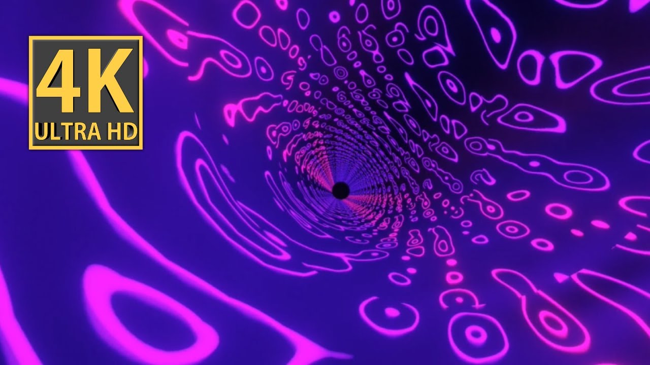 Abstract Background Video 4k TV VJ LOOP NEON Pink Purple Metallic ...