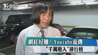 網紅好賺？ Youtube流傳「千萬收入」排行榜