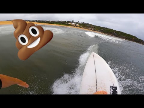☠ CODE BROWN SWELL! SURFING in the most POLLUTED💩WATER Ever! POV Surf (Raw Sewerage)