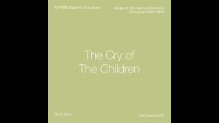 The cry of the children - Elizabeth Barrett Browning \\ CIE Literature Poem Analysis