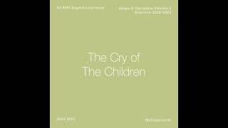 The cry of the children - Elizabeth Barrett Browning \\ CIE Literature Poem Analysis