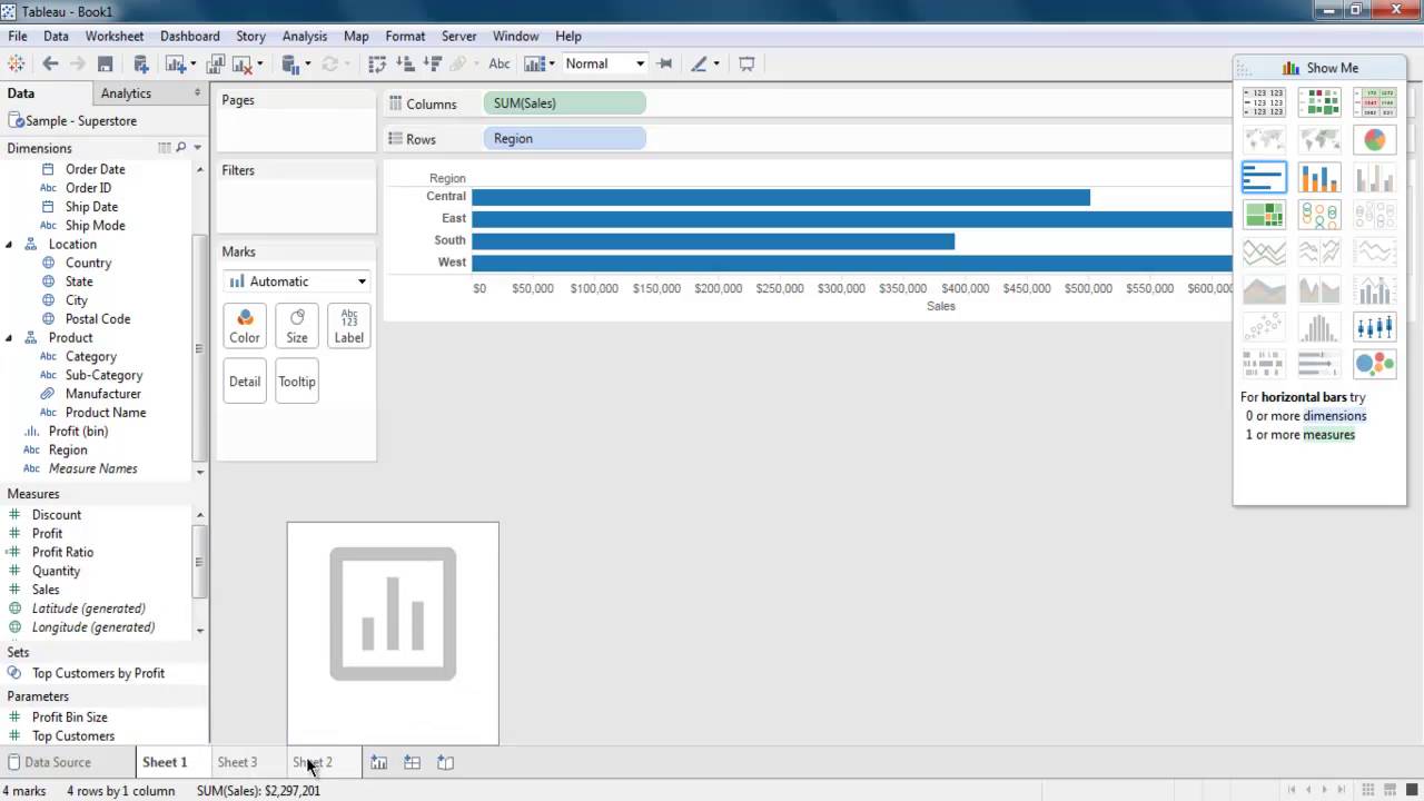 Worksheet In Tableau Desktop