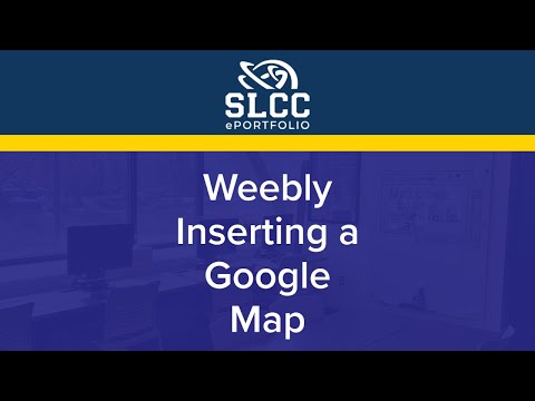 Weebly: Inserting a Google Map