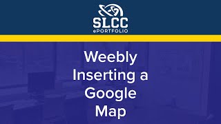 Weebly: Inserting a Google Map