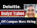 🔥 Deloitte Hiring for 2025 batch|Jobs in Bangalore|Software jobs for freshers|Off campus drive 2026