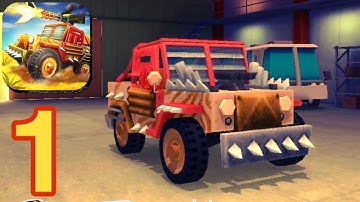 Zombie Offroad Safari Wheely Max Lvl upgrade Gameplay Walkthrough part 1 - Frozenlake (iOS,Android)