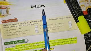 Articles/worksheet -34/class6