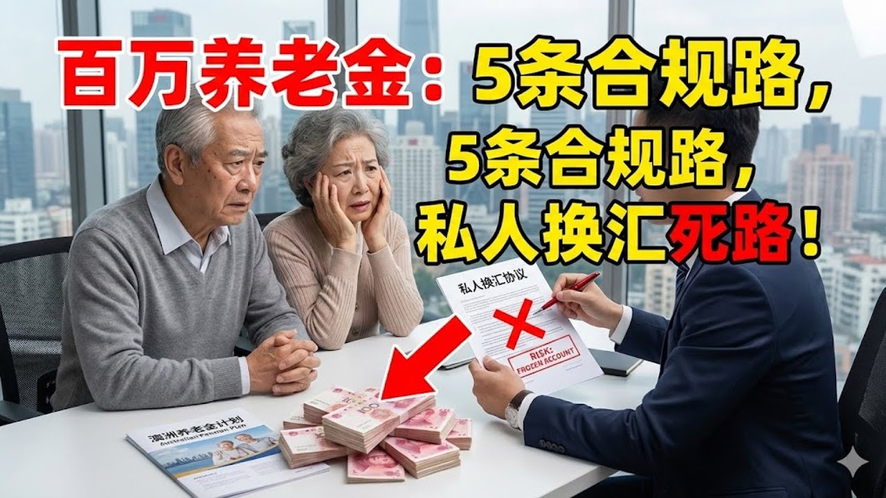 几百万人民币怎么转来澳洲养老？2026大额资金跨境的5条合规通道，切记别找私人换汇！#澳洲移民 #养老金 #跨境转汇 #人民币 #合规投资 #2026金融政策