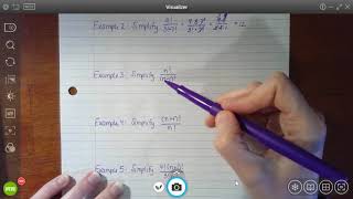 Simplifying factorial expressions