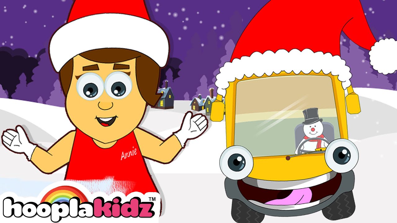 Wheels On The Bus Christmas Ep 93 | Hooplakidz Nursery Rhymes