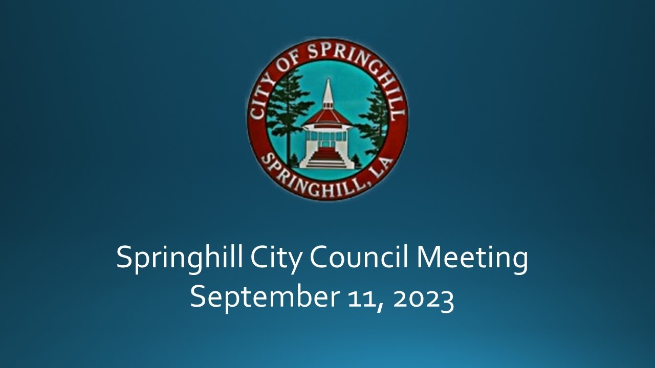 Springhill City Council 09112023 YouTube