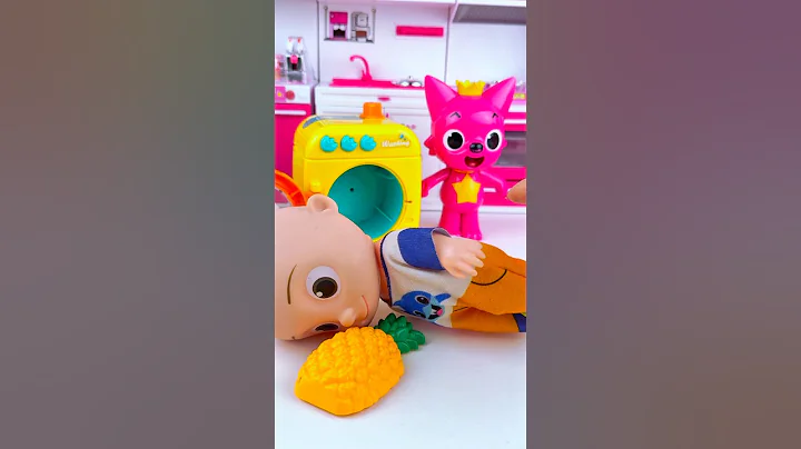 ASMR Toy Unboxing Cocomelon & Pinkfong Washing Machine Set | Satisfying Toy Play with Subeo Toys