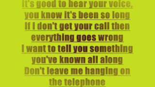 Video thumbnail of "Hanging on the Telephone lyrics"