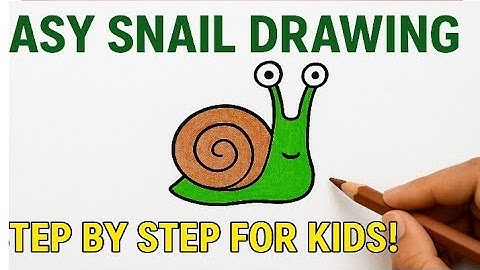 "How to Draw a Cute Snail Step by Step | Easy Drawing for Kids & Beginners"