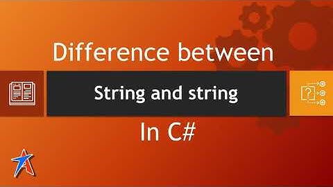 What is the difference between string and String in C#