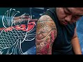 COLORING KOI FISH TATTOO