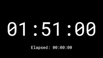 111 Minutes Countdown Timer Clock With Elapse Time and Loud Alarm In The End (HD - 1080p)