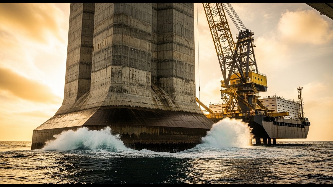 How Massive Offshore Bridge Foundations Are Built – Inside the Caisson Mega Construction Process