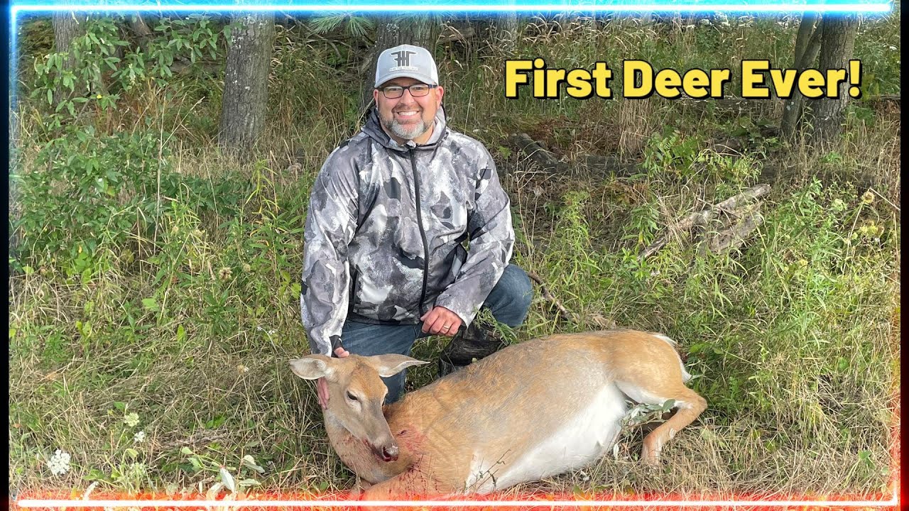 First time deer hunter tags out! Michigan early doe hunt. YouTube