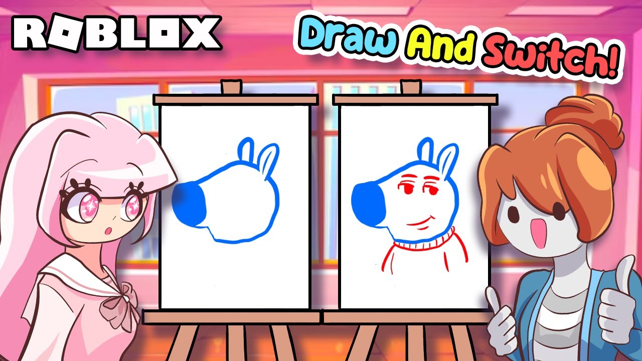 Guess What We Drew lololol | Roblox | Draw And Switch