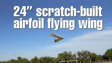 Scratch-built 24" flying wing - maiden flights and setup problems