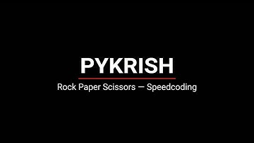 Rock Paper Scissors in Python | No Talk | Speedcoding