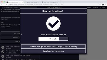 25 - Set a Domain and a Range on a Scale - Data Visualization with D3 - freeCodeCamp Tutorial