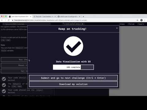 25 - Set a Domain and a Range on a Scale - Data Visualization with D3 - freeCodeCamp Tutorial