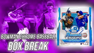 HITTING AN ORANGE AUTO /25  2021 BOWMAN CHROME BASEBALL BOX BREAK ️