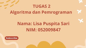 Tugas 2 Algoritma dan Pemrograman UT